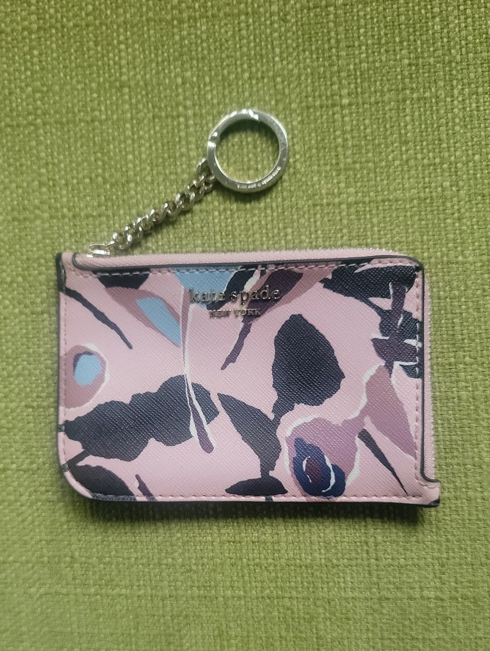 kate spade Pink Floral Card Case Keychain